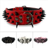 PU Leather Dog Collar with Black Sharp Spikes