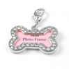 Bling Rhinestone Mini Photo Frame Pet Dog Tags